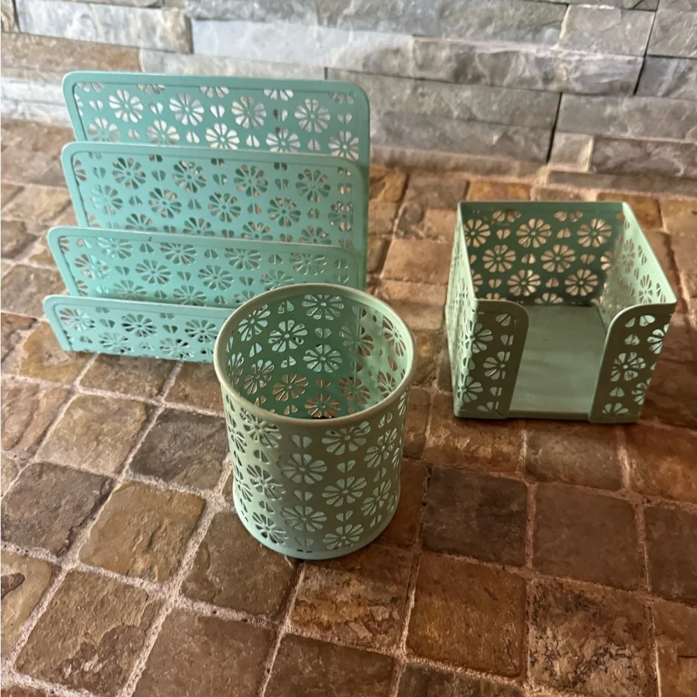 Mint Green Home Accents Organizer Set